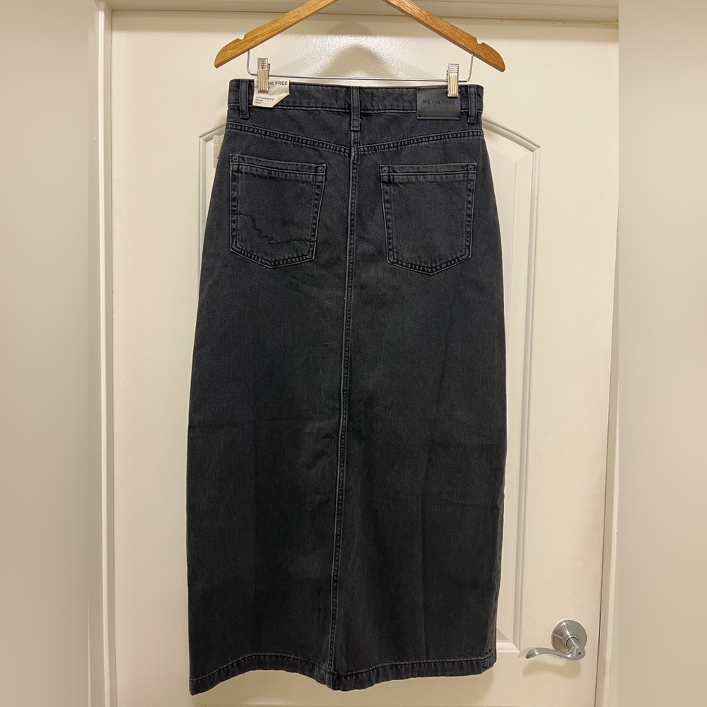 NWT We The Free Women's Nothing Better Denim Maxi Skirt - Picture 6 of 14
